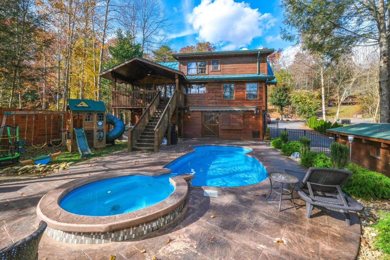 Pitter Patter Swimming Pool Ht Near D'Town Villa Gatlinburg Exterior photo